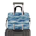 thumbnail image 2 of FORMRS 16" Laptop Bag Carrying Sleeve Case with Handle Travel Shoulder Briefcase, Blue Watercolor Ocean Waves, 2 of 8