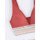 thumbnail image 5 of Bikini de Dos Piezas para Mujer, Cintura Alta, Cuello Halter, Traje de Baño, Color Rojo Ladrillo, Talla XL, 5 of 7