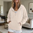 thumbnail image 2 of Certgust Hoodies for Men Womens Oversized Zip Hoodie Sweatshirt Long Sleeve Casual Fall Jacket with Pockets Drawstring Top, 2 of 9