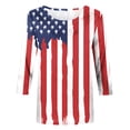thumbnail image 5 of Qonioi Womens Tops Womens 3/4 Sleeve Tops Women's Independence Day Tops Printed T-Shirt Round Blouse Vacation Tops Workout Tops Casual Loose Lightweight Shirts Womens Graphic Tees Vintage Trendy, 5 of 5