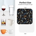 thumbnail image 4 of KLL Drink Coasters Set Square of 4,PU Leather Absorbent Coasters Set Decorative Coffee Cup Coasters Housewarming Gift for Home Decor-Space Rocket, 4 of 5