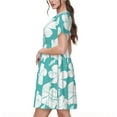 thumbnail image 2 of Lsque Vintage Floral Print Women's Casual Dress T-Shirt Summer Short Sleeve Scoop Neck Swing Dresses, 2 of 6
