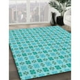 thumbnail image 3 of Ahgly Company Machine Washable Indoor Square Transitional Light Sea Green Area Rugs, 3' Square, 3 of 7