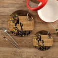 thumbnail image 2 of SKYSONIC 3d Cafe Women Wooden Wall Trivet Pot Holder Set of Potholders for Kitchens 100% Cotton Thread Weave Trivets Kitchen Trivet for Table Countertop Protector Hot Pads Pans Mats, 2 of 7