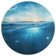 thumbnail image 3 of Bright Sunshine Through Deep Blue Sea Washable Round Rug -Circle Area Rugs for Nursery Bedroom, Vintage Non Slip Non Shedding Low Pile Carpet for Living Room Coffee Table Entryway, 3 of 6