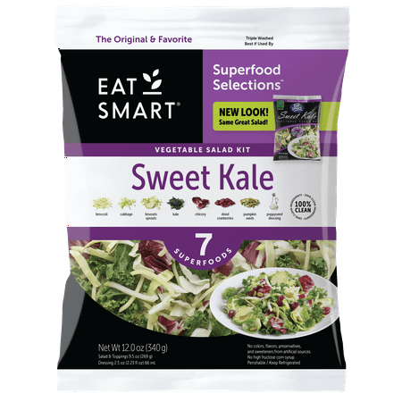 Eat Smart Fresh Sweet Kale Vegetable Chopped Salad Kit, 12 oz
