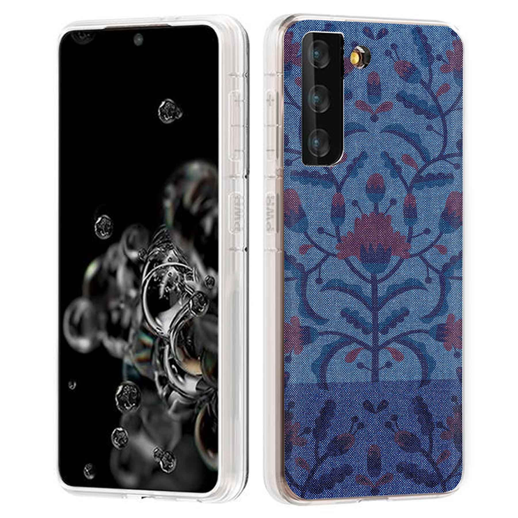 TalkingCase Slim Phone Case Compatible for Samsung Galaxy S21 5G, S30,(Not S21+,S21 Ultra),Floral Fabric Print,Lightweight,Flexible,Soft, USA - image 1 of 7