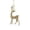 Gold, variant on Votnto Metal Deer Ornament For Christmas Tree Decorations, Silver Iron Art Christmas Tree Hanging and Table Decoration For Scene Layout, 3.54 In