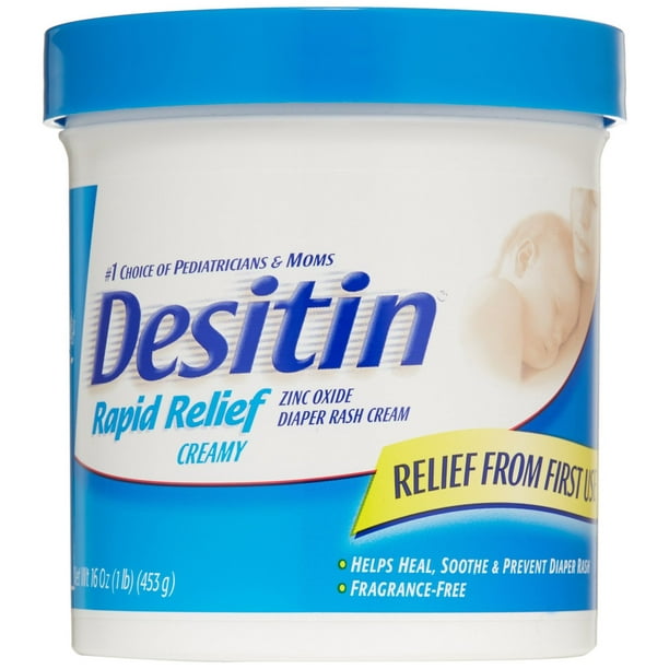 Desitin Diaper Rash Cream Rapid Relief, 16Ounce Jar