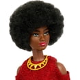 thumbnail image 3 of Barbie Fashionistas Doll #221 with Natural Black Hair Wearing Removable Red Dress & Accessories, 65th Anniversary Collectible Fashion Doll, 3 of 5