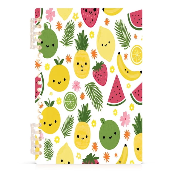 A5 Spiral Notebook 60 Sheets 80gsm Paper Ruled Journal Various Fruits