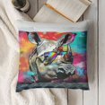 thumbnail image 3 of Hippie Animal Rhinoceros Throw Pillow Machine Washable, Indoor Outdoor Decorative Pillow for Couch, Bed or Patio,, 3 of 5