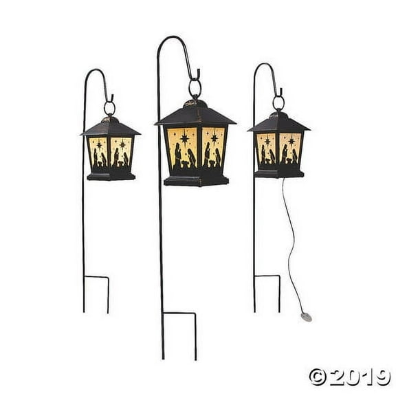 3 Piece Outdoor Nativity Lanterns - Home Decor - 3 Pieces