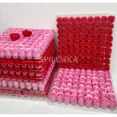 thumbnail image 2 of 27/81 piezas de flores artificiales de jabón de 3,5 x 4 cm, sin base de flores, cabezas de rosas de 3 capas para el hogar, boda, día de la madre, caja de regalo de bricolaje, decoración, 2 of 5