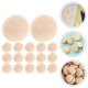 thumbnail image 2 of 24pcs Unfinished Wood Beads DIY Crafts Supplies Half Wooden Beads For Crafts, 2 of 3