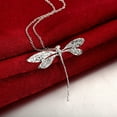 thumbnail image 4 of Xeoereki Dragonfly Pendant Necklace Women Silver Insect Choker Valentine's Day Jewelry Gift for Daily Wear Parties Accessory, 4 of 7