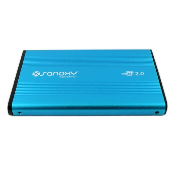 SANOXY USB 2.0 External 2.5-Inch IDE HDD Enclosure Case for - Blue