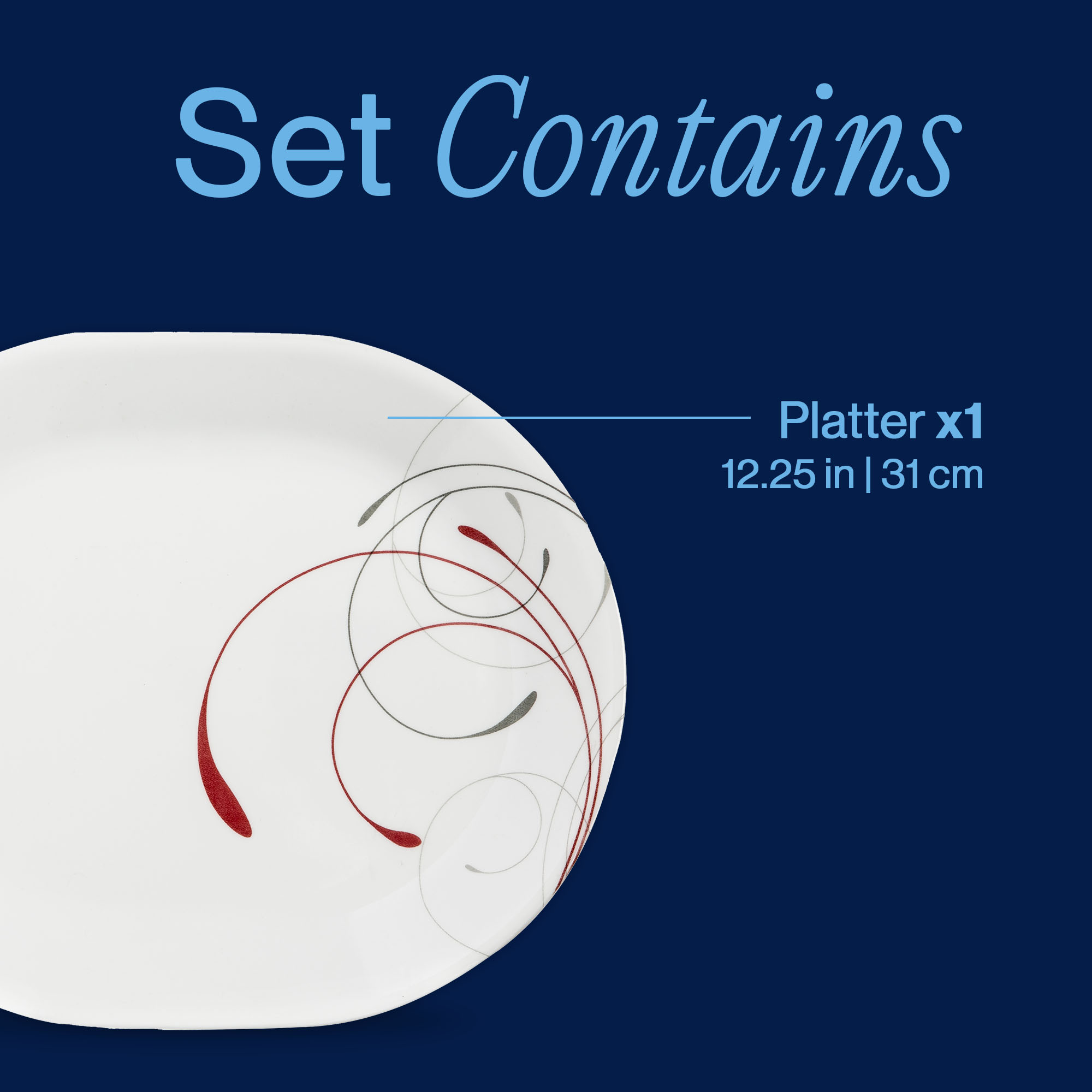 Corelle Splendor 12.25" Glass Serving Platter photo 3