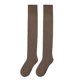 thumbnail image 1 of Calcetines PRINxy para mujer, regalos para mujer, lisos, hasta la rodilla, informales, de invierno, cálidos, de algodón, tejidos, suaves, alargados, color café, talla única, 1 of 1