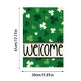 thumbnail image 3 of PEONAVET St. Patrick's Day Garden Flag HangingGreen Shamrocks Yard Flag for Background Outdoor Courtyard Hanging Double Layer Flag, 3 of 5