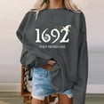 thumbnail image 6 of 1692 They Missed One Sweatshirt Halloween Sweatshirts For Women Witch Print Oversized Sweatshirt Casual Crewneck Pullover Tops, 6 of 6