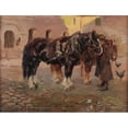 thumbnail image 3 of Wilhelm Höhnel 14x12 Black Modern Framed Museum Art Print Titled - After Work (1919), 3 of 5