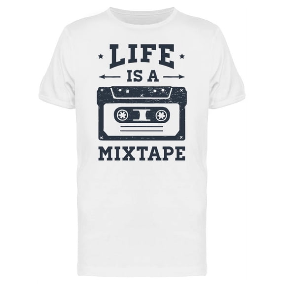 Life Is A Mixtape With Cassete T-Shirt Men -Image by Shutterstock, Male 4X-Large