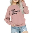 thumbnail image 2 of Uxgjfwu Size 6 Shirts Girls Crewneck Oversized Sweatshirt Kids Fashion Long Sleeve Pullover Tops 1-12 Years, 2 of 7