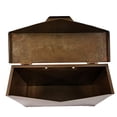 thumbnail image 4 of Benjara Spacious Envelope Shaped Wall Mount Iron Mail Box, Copper Finish, 4 of 5