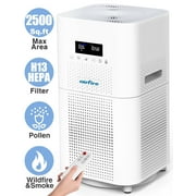 AIRFIRE HEPA Air Purifier for Large Rooms up to 2500 Sq.ft, Air Purifiers for Pet Dander&Odor, Dust, Pollen, Wildfire/Smoke, AP401, White