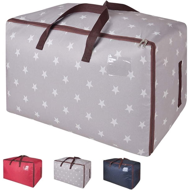 Bolsas para ropa, bolsa organizadora impermeable, gruesa y extragrande, bolsa de viaje, color gris