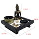 thumbnail image 4 of Escritorio meditación jardín estatua de Buda con candelita incienso rocas arena decoración del hogar regalo relajante Sweethay HA2149-00B, 4 of 6
