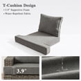 thumbnail image 5 of Ovios 7 Pieces Outdoor Patio Furniture Set All-Weather Rattan Wicker Sectional Sofa and Chairs with Ottomans, Dark Gray, 5 of 9