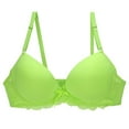 thumbnail image 1 of Soutiens-gorge Grande Taille Aguichant Double Rangées Crochet Dentelle Florale Sans Fil Soutien-Gorge Queen Taille Zéro Irritation Soutien-Gorge Sport Vert 90C, 1 of 7