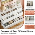 thumbnail image 6 of GUNAITO 8 Drawer Dresser for Bedroom Chest of Drawers Fabric Storage Bin,White, 6 of 10
