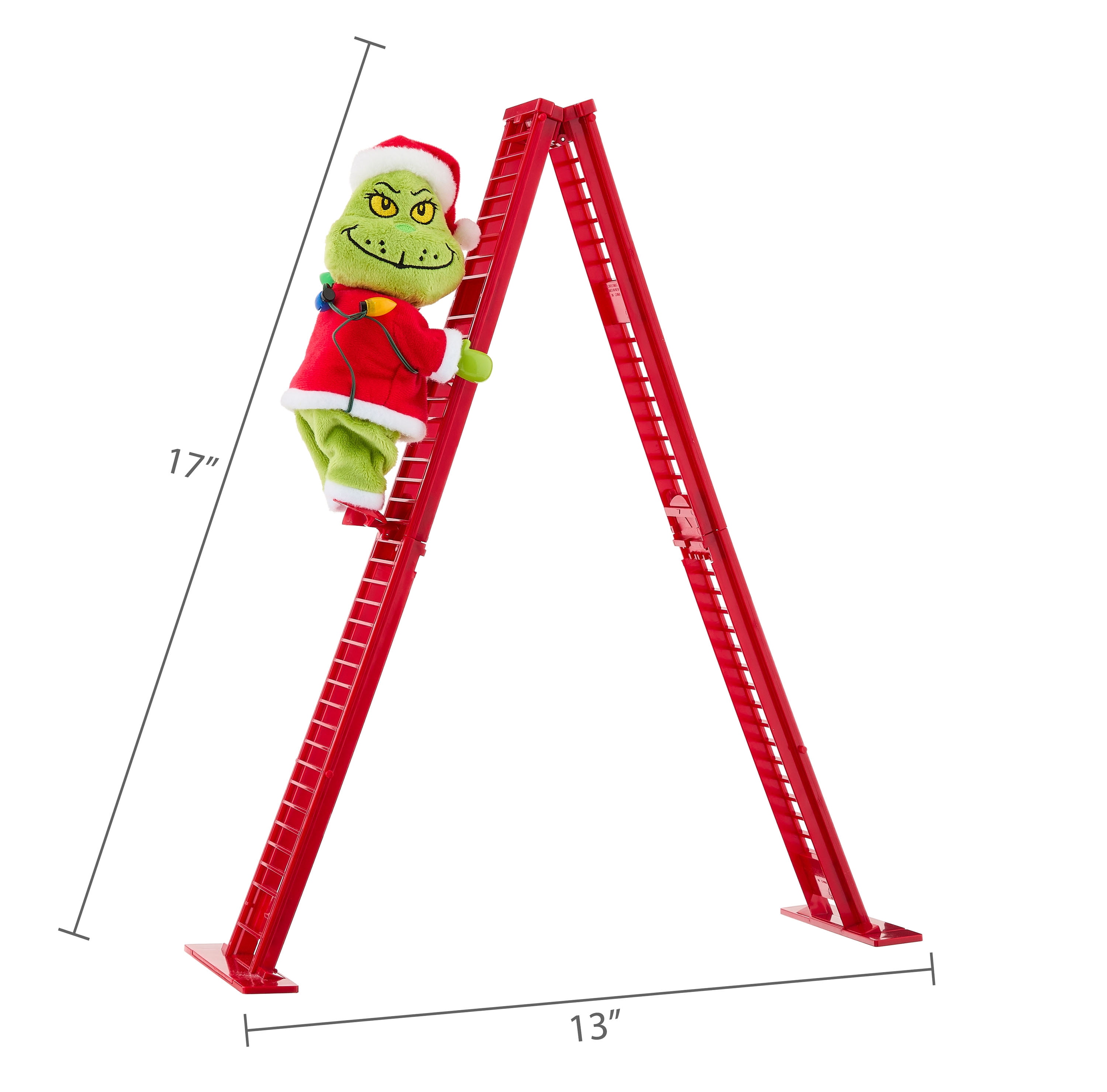 GRINCH 17" Animated Tabletop Climber Decoration
