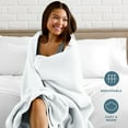 thumbnail image 4 of Bare Home Polar Fleece Bed Blanket - Lightweight - Premium Fleece - Twin/Twin XL, White, 4 of 10