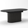 thumbnail image 4 of Noble House 55.11"-70.86" Extendable Oval Dining Table with Striped Legs,Black, 4 of 6