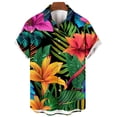 thumbnail image 3 of Camisas de Manga Larga para Hombres Impresión Botón Cuello de Vuelta Blusa Casual, Hombre de Manga Corta Botón Abajo Camisas, 3 of 3