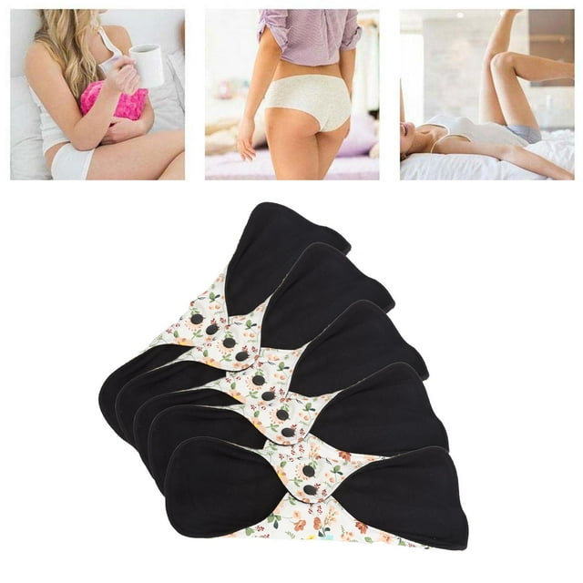 Cotton Menstrual Pad, Bright Color Super Absorbent Reusable Sanitary Pad for Lady for Home