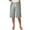 Gray, variant on Gym Shorts Women New Bermuda Shorts for Women Cotton Linen Short with Pockets Knee Length Straight Leg Casual Loose Short Pants Summer Green M