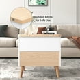 thumbnail image 6 of Modern Lift-Top Coffee Table with Hidden Storage, Extensible Side Table, Oak & White, Ideal for Small Living Rooms, Multifunctional Furniture, 6 of 8