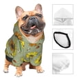 thumbnail image 3 of Fotbe Sage Green With Sunflowers Sudadera con Estampado para Perros Pequeños – Suéter con Capucha para Mascotas, Tela Suave de Forro Polar con Bolsillo-Small, 3 of 7