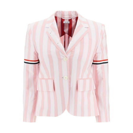 

Thom Browne Striped Blazed With Tricolor Details Women