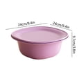 thumbnail image 3 of Colander Bowl with Lid,Detachable Lightweight Space Saving Fruit Vegetable Washing Strainer for Kitchen Food Prep Veggie Storage,Purple, 3 of 6