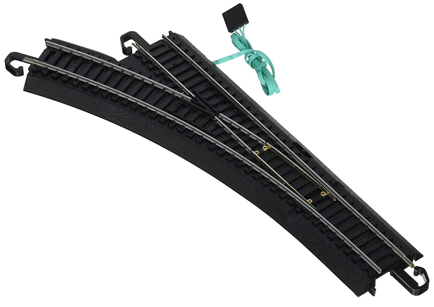 Snap-Fit E-Z Track Remote Turnout â?? Left - HO Scale, Steel Alloy rail