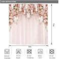 thumbnail image 3 of Bridal Floral Elegant Shower Curtain for Bathroom Decor 72Wx72H Wedding Flower Pink Rose Blossom Women Girl Spring Nature Floral Art Printed Fabric Polyester Waterproof 12 Pack Plastic Hooks, 3 of 6