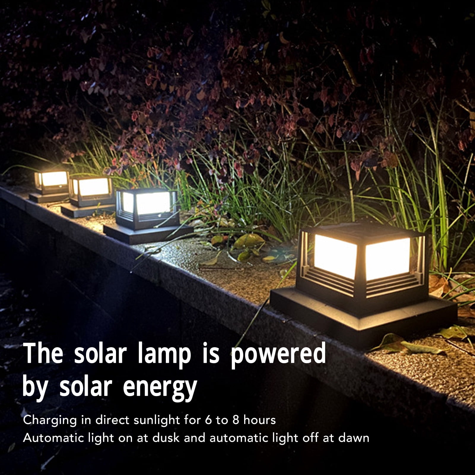Outdoor Solar Post Light, Durable ABS Construction, Easy Install, Perfect Landscape Gift