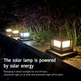 thumbnail image 4 of Outdoor Solar Post Light, Square Outdoor Fence Post  Light Black LED Landscape Lighting  for Garden, 4 of 8