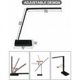 thumbnail image 2 of Lámpara de escritorio con diseño plegable, luz de escritorio con niveles de brillo para oficina en casa, lámpara de lectura con control táctil de 5 modos de color, puerto de carga USB, iluminación, 2 of 5